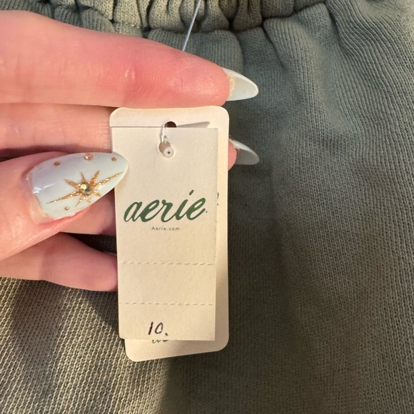 American Eagle Green Bubble Mini Skirt Tiered High-Low - Picture 3 of 3